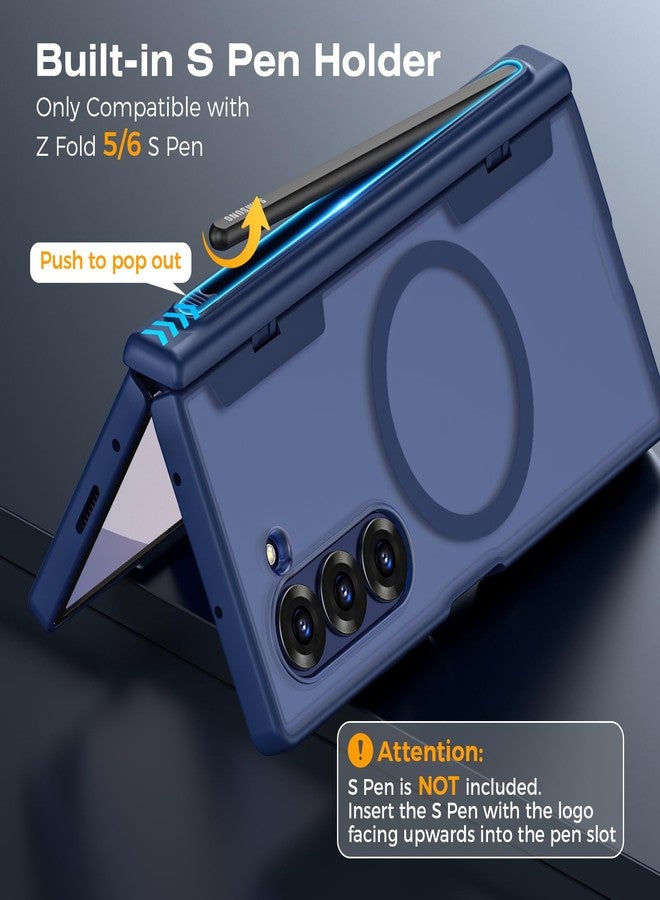 VEGO for Galaxy Z Fold 6 Case with Privacy Screen Protector[Compatible with Magsafe][Built-in S Pen Solt][Hinge Protection] Full Body Military-Grade Shockproof Phone Case for Samsung Z Fold 6 (Blue) - Image 5