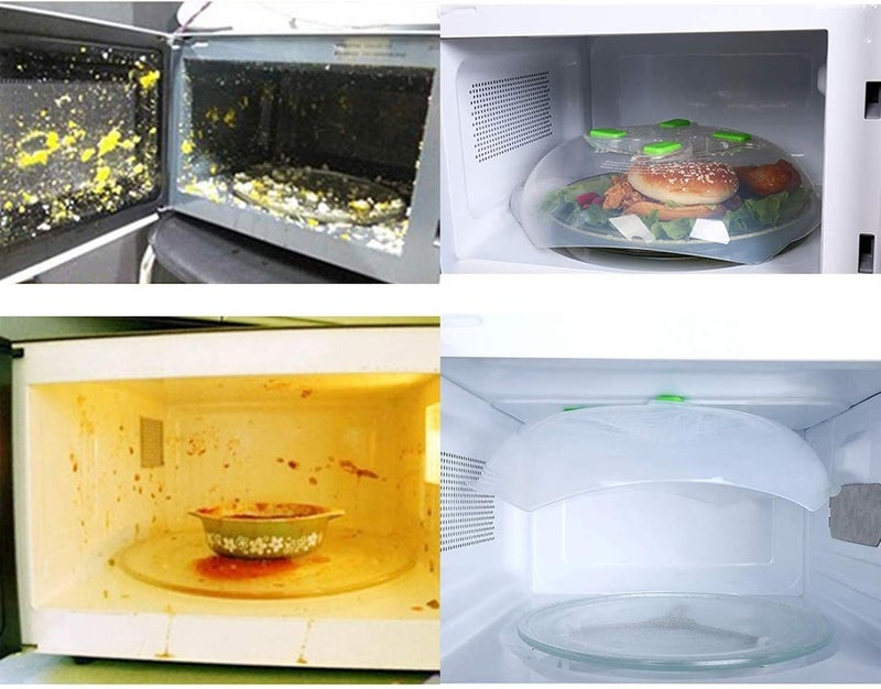 Magnetic microwave cover with steam vents; BPA-free, dishwasher-safe, prevents splatter and retains moisture. - Image 4