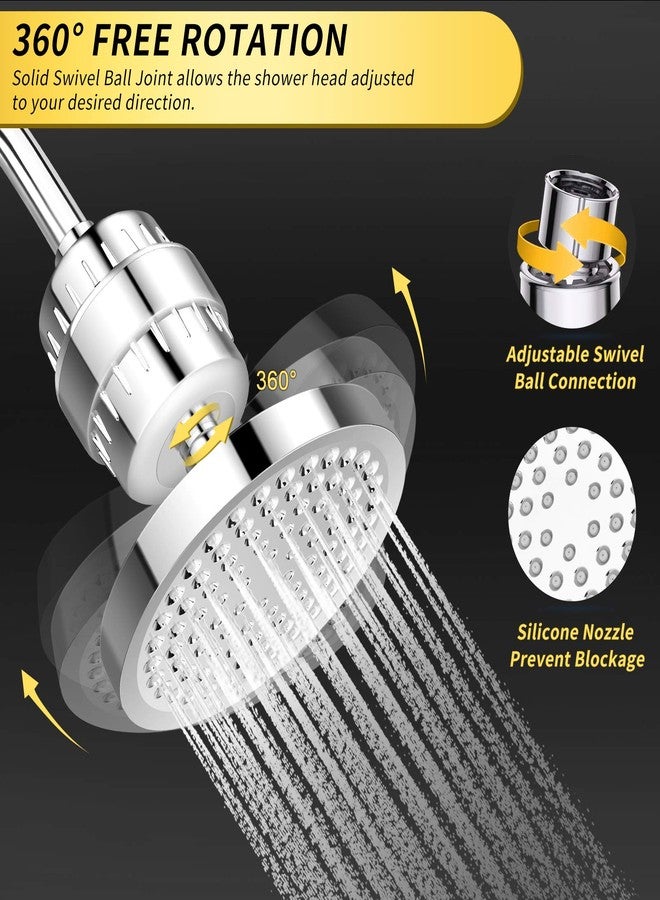 FEELSO Shower Head and 15 Stage Shower Filter, Rain Filtered Shower Head - Image 4
