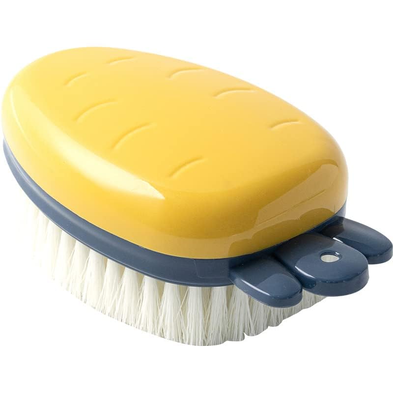 TASKHOUSE Multipurpose Cleaning Brush Handheld Laundry Scrubber with Soft Bristles for Clothes, Shoes, Floors, Sink, Bathtub (Yellow, 1 Piece) - Image 1
