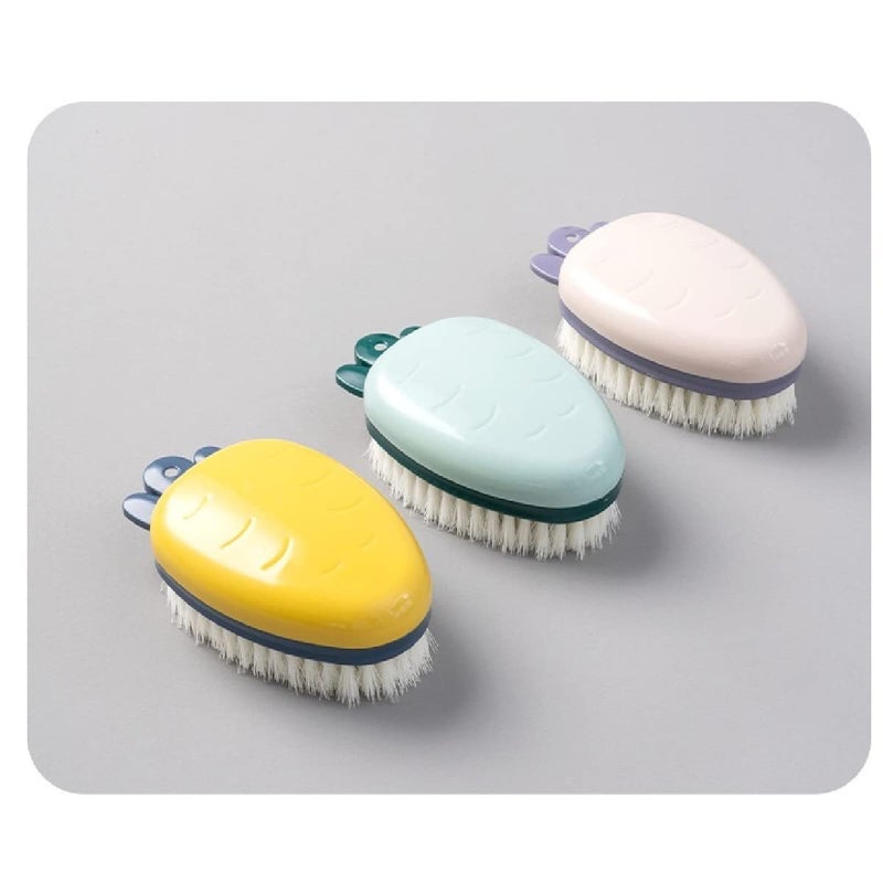 TASKHOUSE Multipurpose Cleaning Brush Handheld Laundry Scrubber with Soft Bristles for Clothes, Shoes, Floors, Sink, Bathtub (Yellow, 1 Piece) - Image 4