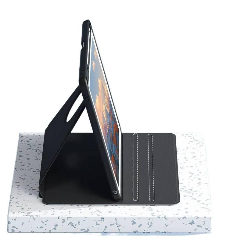 DGG حافظة آيباد دوارة متوافقة مع iPad Air مع حامل قلم باللون أسود باللون الأسود - Image 4