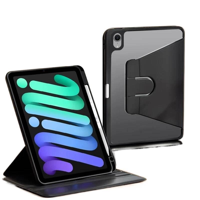 DGG حافظة آيباد دوارة متوافقة مع iPad Air مع حامل قلم باللون أسود باللون الأسود - Image 2
