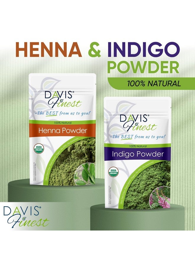 Davis Finest Henna Indigo Hair Dye (500 G) - 250G Organic Henna Powder + 250G Indigo Powder For Natural Hair Color/Beard Dye, Ppd-Free  - Image 2