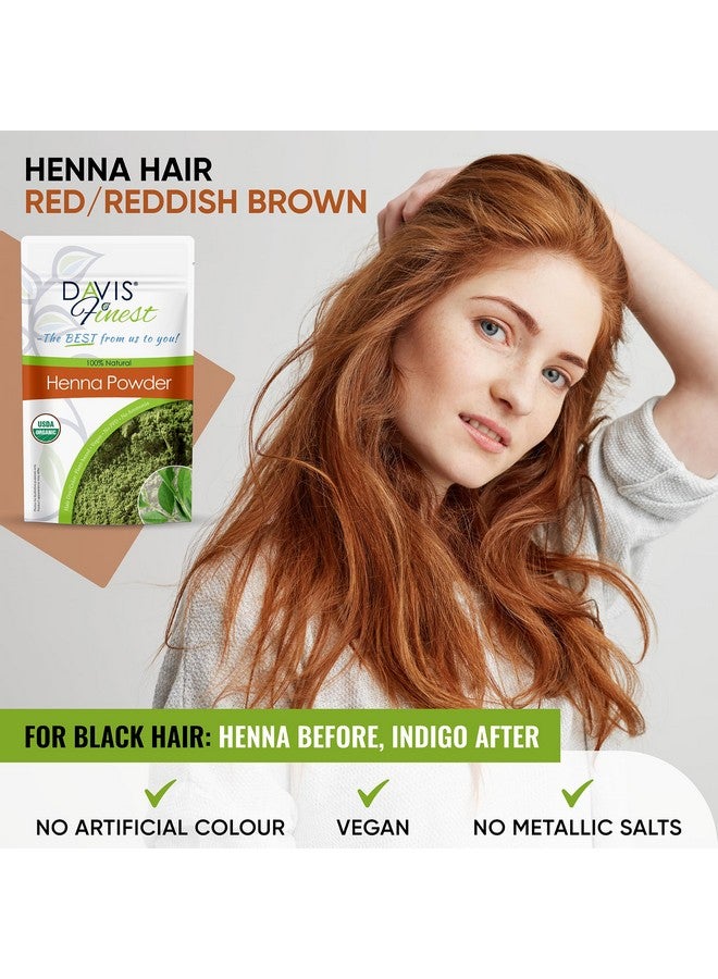 Davis Finest Henna Indigo Hair Dye (500 G) - 250G Organic Henna Powder + 250G Indigo Powder For Natural Hair Color/Beard Dye, Ppd-Free  - Image 5