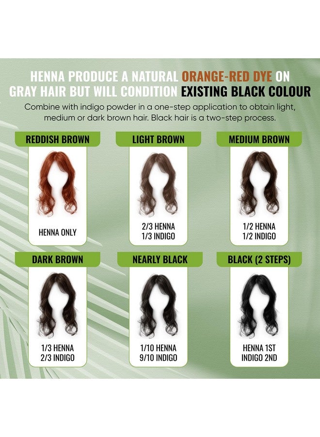 Davis Finest Henna Indigo Hair Dye (500 G) - 250G Organic Henna Powder + 250G Indigo Powder For Natural Hair Color/Beard Dye, Ppd-Free  - Image 4