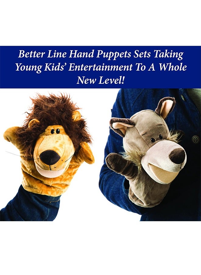 Animal Hand Puppets Set for Kids  Adults - 12.5 Premium Quality Soft Plush Toys with Movable Mouths - Perfect for Storytelling, Teaching, Preschool, Role-Play - Durable, Vibrant, Educational Puppets  - Image 4