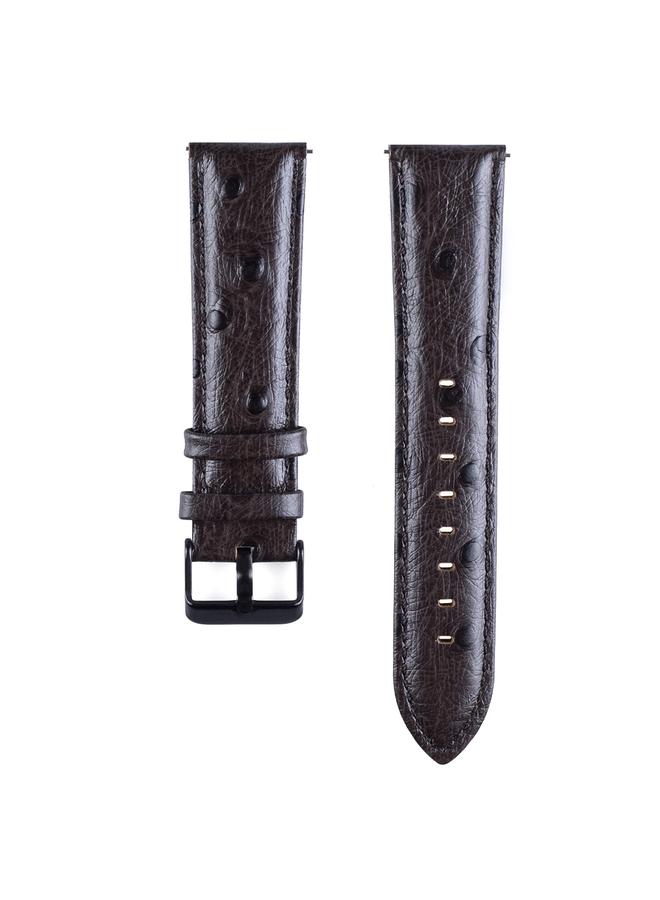erorex Ostrich Skin Texture Genuine Leather Watch Band for Samsung Gear S3 22mm - Image 2