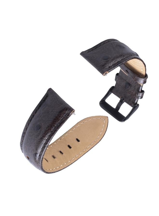erorex Ostrich Skin Texture Genuine Leather Watch Band for Samsung Gear S3 22mm - Image 4