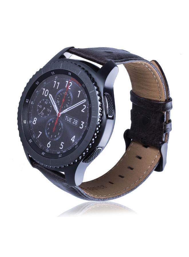 erorex Ostrich Skin Texture Genuine Leather Watch Band for Samsung Gear S3 22mm - Image 5