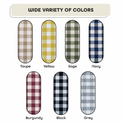 Achim Buffalo Check Tier Pair Window Curtain Set - 58 Inch Width, 24 Inch Length - Black & White Plaid Drapes - Light Filtering Drapes for Kitchen, Bedroom, Living & Dining Room by Achim Home Decor - Image 5