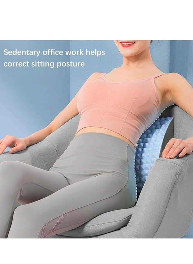 Neck u0026 Back Stretcher, Back Manual Massage Pillow, Scoliosis Back Massager, Lumbar Stretcher for Neck, Lower Back, Upper Back u0026 Shoulder Pain Relief - Image 4