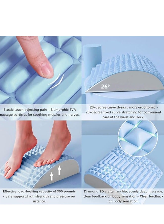 Neck u0026 Back Stretcher, Back Manual Massage Pillow, Scoliosis Back Massager, Lumbar Stretcher for Neck, Lower Back, Upper Back u0026 Shoulder Pain Relief - Image 5