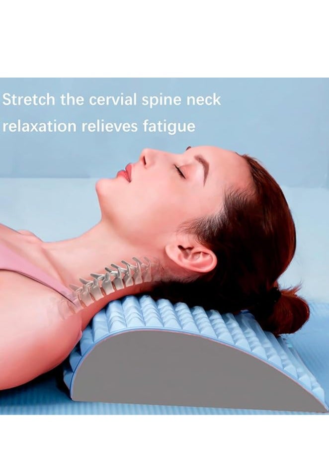 Neck u0026 Back Stretcher, Back Manual Massage Pillow, Scoliosis Back Massager, Lumbar Stretcher for Neck, Lower Back, Upper Back u0026 Shoulder Pain Relief - Image 3