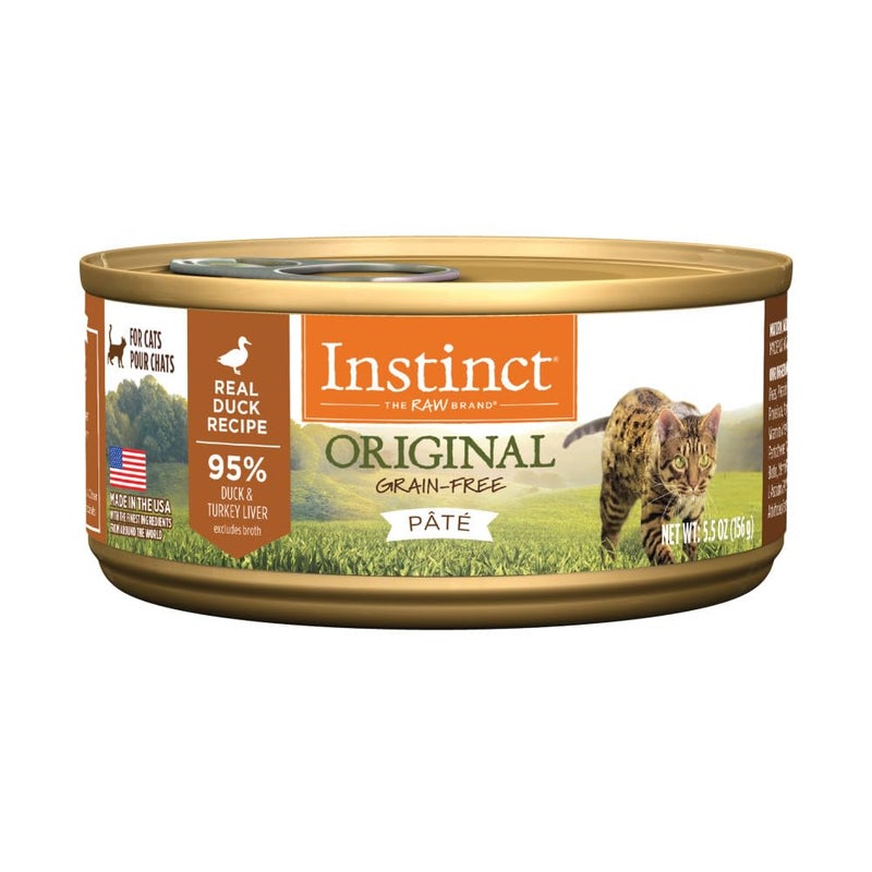Instinct Original Pate Wet Cat Food, Grain Free Recipe - Real Duck, 5.5 oz. Cans (Pack of 12) - Image 1