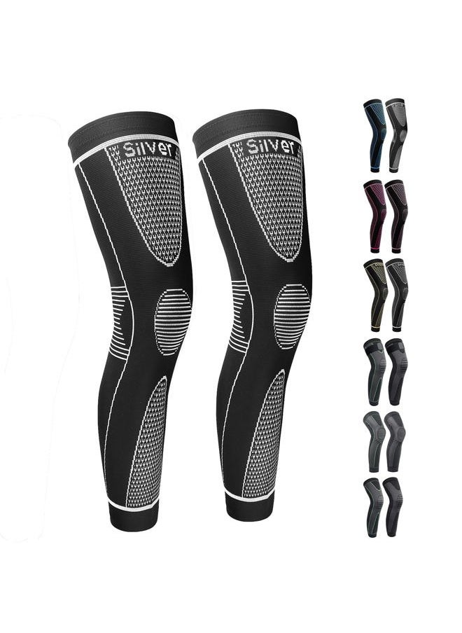 SKDK Compression Leg Sleeves - Long Knee Sleeves for Men & Women, Ideal for Basketball, Cycling, Football & Arthritis Relief, Reduces Varicose Veins & Swelling  - Image 1