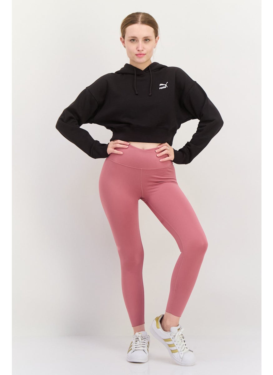 PUMA Women Relaxed Fit Long Sleeves Outdoor Classics Cropped Hoodie, Black  - Image 4