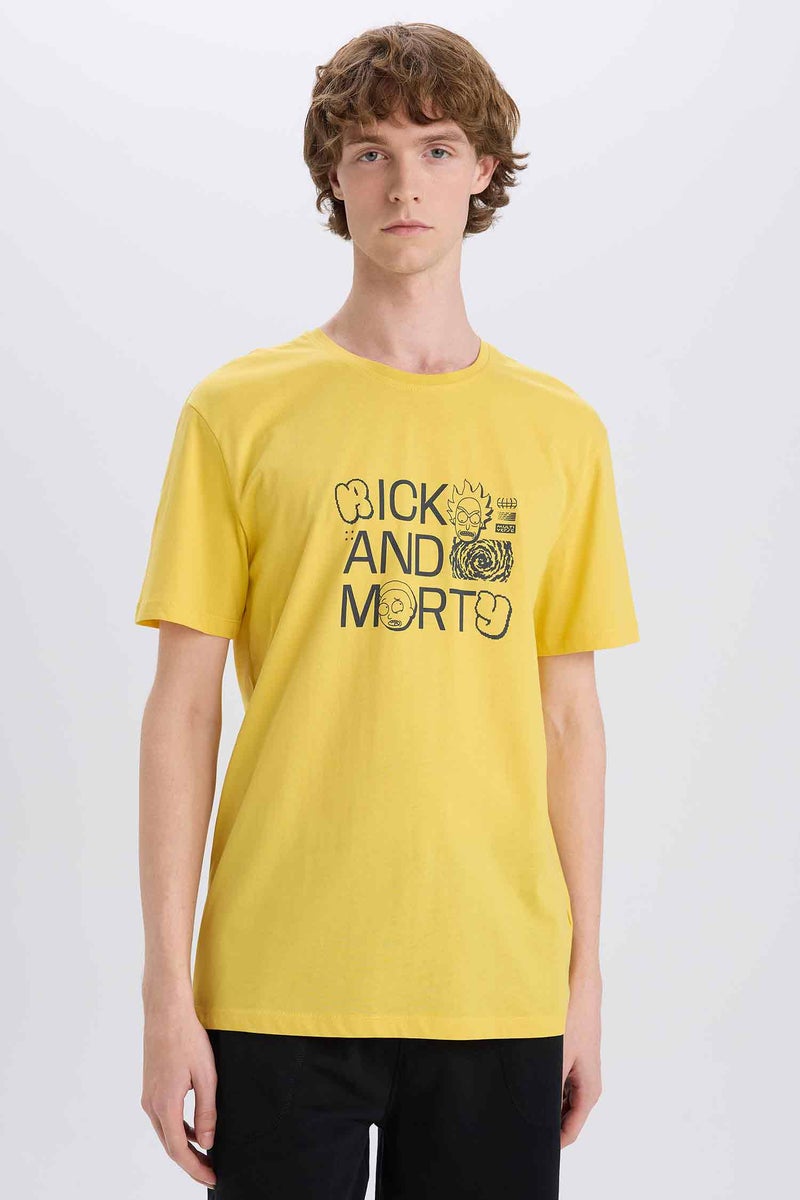 DeFacto Man Regular Fit Rick and Morty Licensed Crew Neck T-Shirt - Image 1