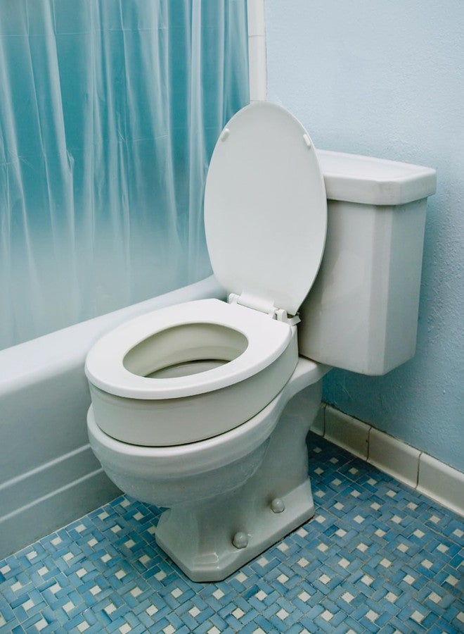 Essential Medical Supply Toilet Seat Riser for Elongated Bowl with 3.5" Rise - 19 x 14 x 3.5 Inch, Elevating and Raising Toilet Seat for Seniors, Adults and The Elderly with 300lb Weight Capacity - Image 5