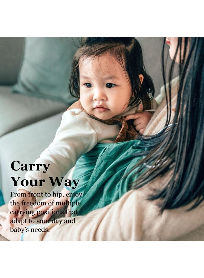 Vlokup Ring Sling Baby Carrier, Soft Linen Cotton Baby Sling Carrier Newborn to Toddler, Baby Wrap Carrier for Plus Size Parents, Perfect Shower Gift, Green - Image 3