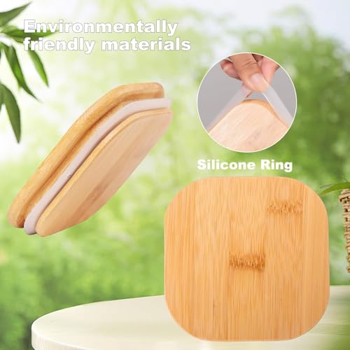 TIENER Glass Food Storage 01 PIECE 1200 ML Containers with Airtight Bamboo Lid, Thickened Coffee Storage Jars for Home Kitchen, Pantry Tea, Spices, Snack, Salt, Grains, Pasta - Image 3