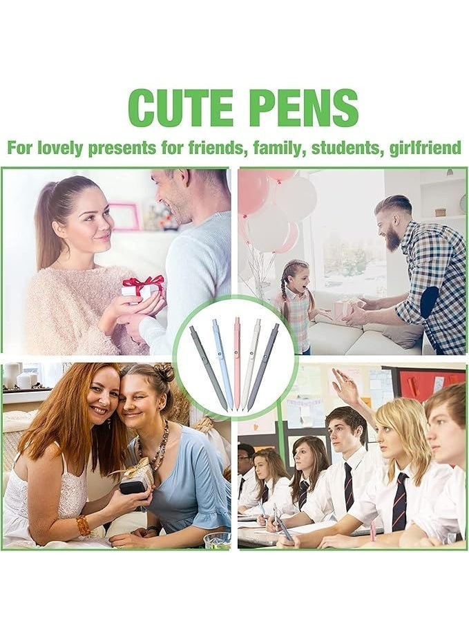 10 قطع جل حبر القلم - قابل للسحب 0.5 مم نقطة دقيقة كرة التزلج القلم، الكتابة الناعمة السريعة الجافة، لوازم مكتبية متعددة الألوان لطيفة للمدرسة، المنزل والمكتب، إعادة التعبئة الأسود، 5 ألوان - Image 4