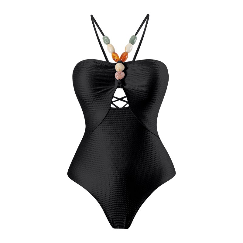 One-Piece Swimsuit Bikini Suit Bikini Conservative Belly-Covered Beach Skirt Chiffon Wrap Skirt Spring Swimsuit - Image 1