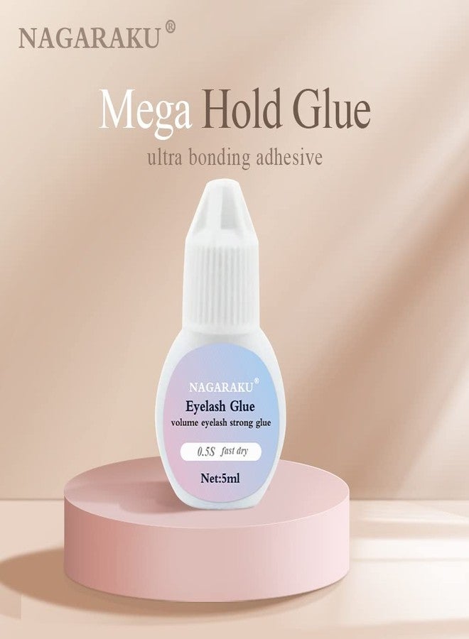 NAGARAKU Eyelash Extension Glue Makeup 5ml No Simulation Low Smell Fast Drying Magnetic Eyelashes Glue (Fast Drying Glue) - Image 3