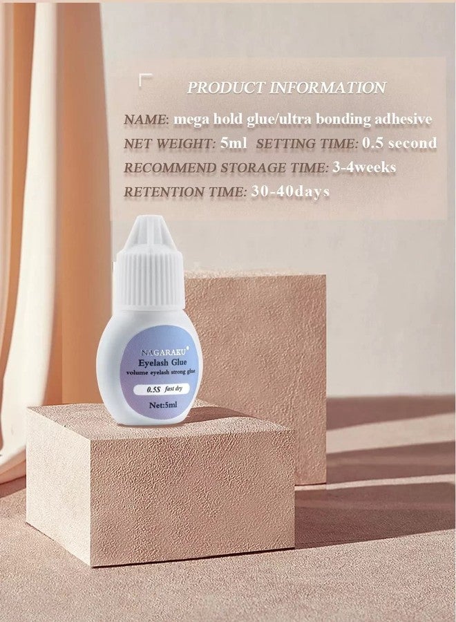 NAGARAKU Eyelash Extension Glue Makeup 5ml No Simulation Low Smell Fast Drying Magnetic Eyelashes Glue (Fast Drying Glue) - Image 4