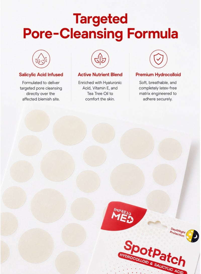 Impressmed Spotpatch Hydrocolloid And Salicylic Acid Acne Patches 36 Count 12mm x 12 And 8mm x 24 - Image 4