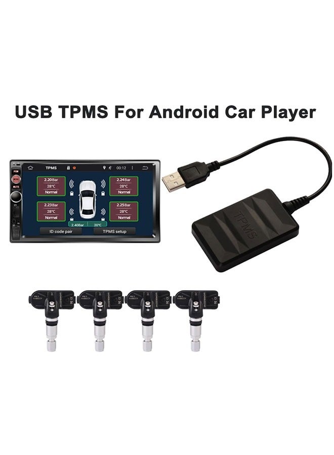 Generic Tire Pressure Monitoring System USB Android Navigation Tire Pressure Monitoring Alarm System Wireless Digital Transmission TPMS  - Image 3
