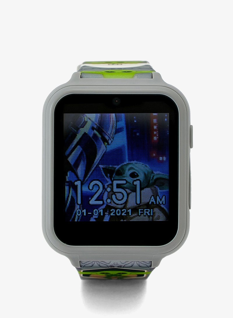 Star Wars Boys Smart Watch Grey Printed Silicone Strap, MNL4023 - Image 1