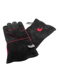 Char-Broil Pair of Protective Hand Stitched Leather BBQ Grill Gloves Black 1.5 x 16.5 x 7 Inch 9987454  - Image 4