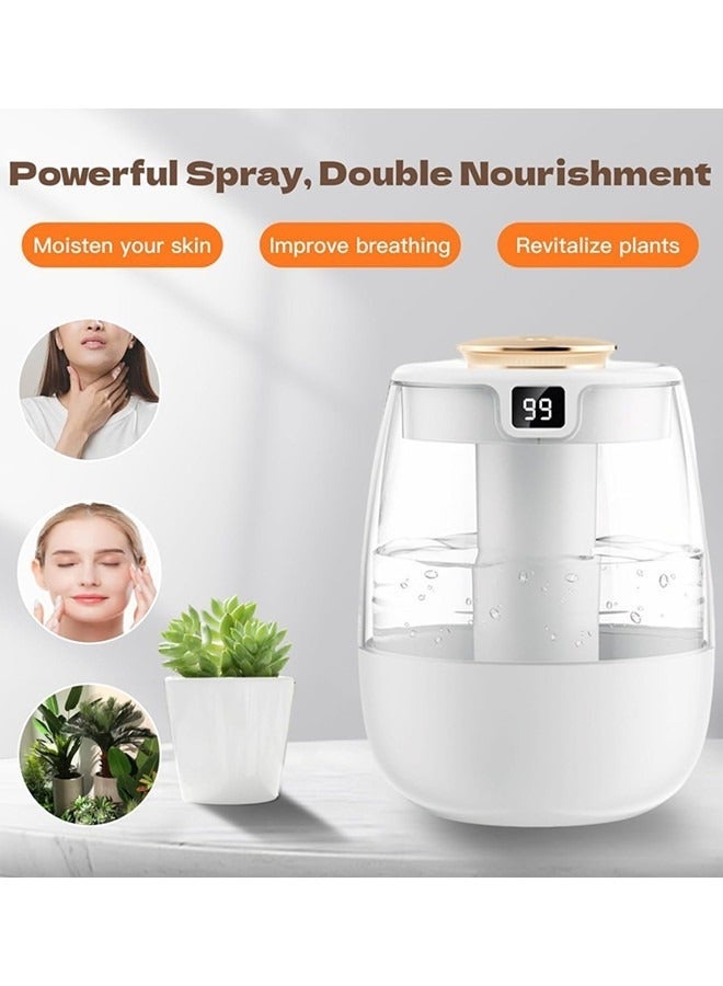 Hugifts 2L Dual Nozzle Humidifier, Quiet Cool Mist Humidifier with LED Display, Night Light & UV Sterilization - Image 4