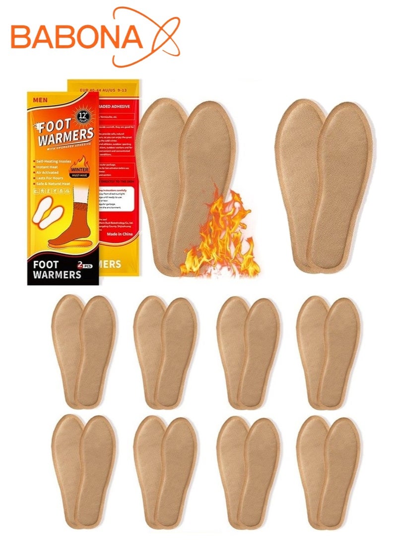بابونا ١٠ أزواج من مدفئات القدم الداخلية - مدفئات طبيعية آمنة تدوم طويلاً، عديمة الرائحة، تعمل بالهواء، تدفئ القدمين - حتى ١٢ ساعة من الحرارة (مقاس أوروبي ٣٦-٣٩، مقاس أسترالي ٥-٨، مقاس أمريكي) - Image 1