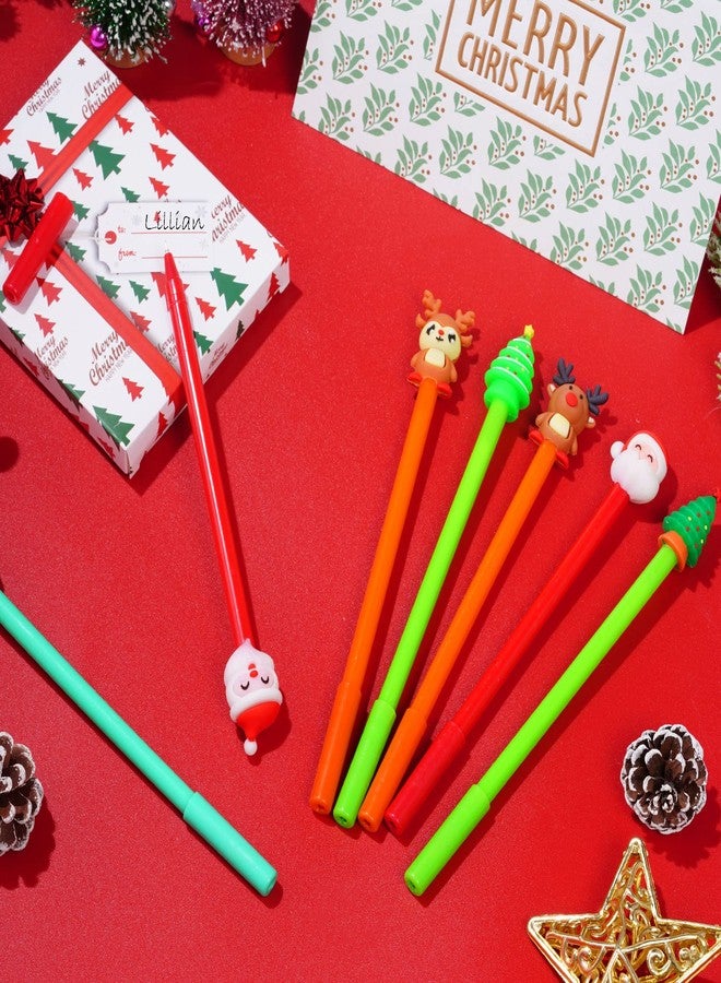 jiebor 49Pcs Christmas Gel Ink Holiday Cute Fun Novelty Pens Bulk with Black Ink for Students Teacher Women Gift Office School Supplies - Image 5