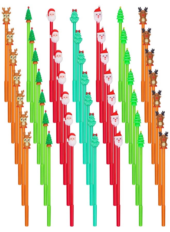 jiebor 49Pcs Christmas Gel Ink Holiday Cute Fun Novelty Pens Bulk with Black Ink for Students Teacher Women Gift Office School Supplies - Image 1