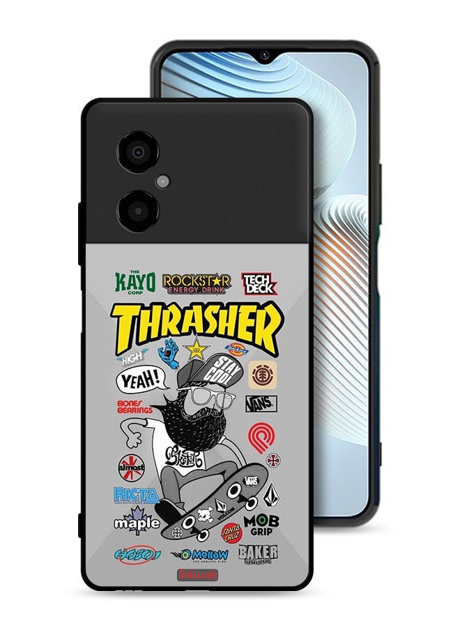 Tolwak Xiaomi Poco M4 5G Protective Case Cover Thrasher Sticker - Image 1