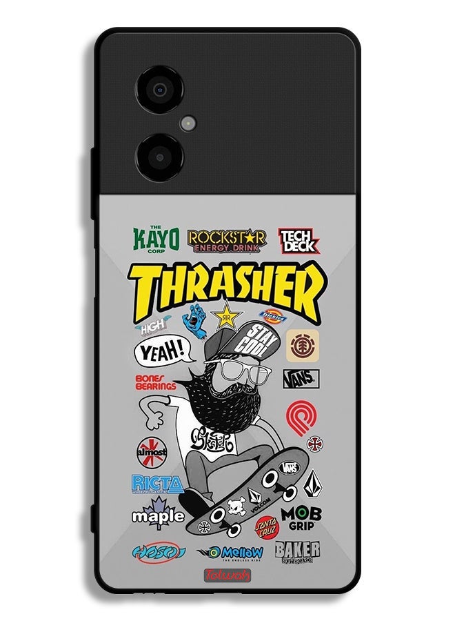 Tolwak Xiaomi Poco M4 5G Protective Case Cover Thrasher Sticker - Image 2
