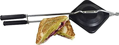 BRUSHFINCH BRUSHFINCH Sandwich Toaster NonStick Sandwich Maker for Toasting Bread Toast for Breakfast NonStick Iron Coating Duet 2Cut Gas Sandwich Toaster Snax Sandwich Griller for Home Pack Of 1Black  - Image 4