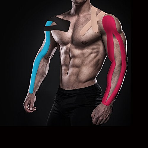 SOON GO Kinesiology Tape Pro 1/2/5 Rolls, 2 Inch High Elasticity Sports Tape Therapeutic Pain Relief–Physio Tape for Muscle Recovery & Joint Support, Waterproof & Hypoallergenic & Breathable–Blue - Image 2