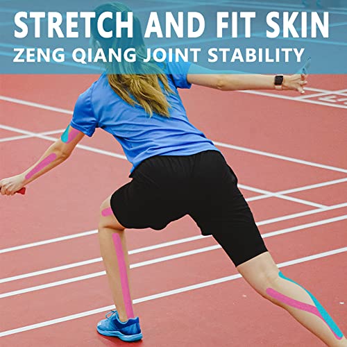 SOON GO Kinesiology Tape Pro 1/2/5 Rolls, 2 Inch High Elasticity Sports Tape Therapeutic Pain Relief–Physio Tape for Muscle Recovery & Joint Support, Waterproof & Hypoallergenic & Breathable–Blue - Image 4