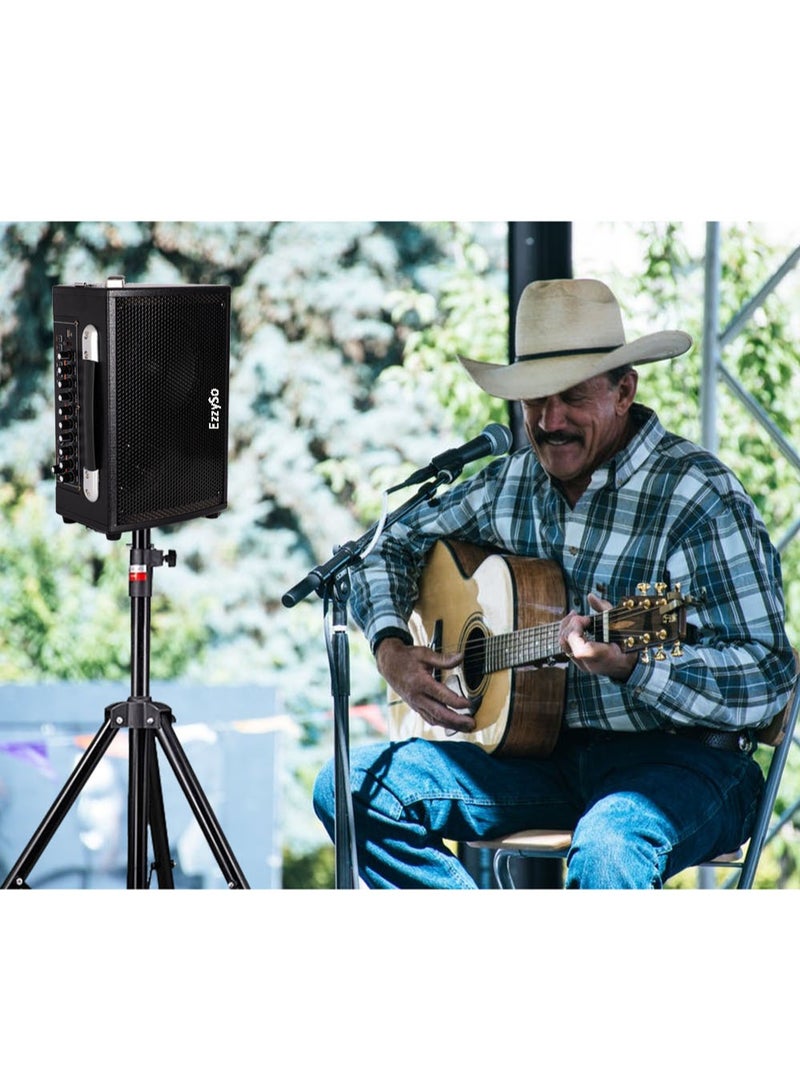 EzzySo Portable Bluetooth Speaker Rechargeable Guitar Singing Playing Roadshow Speaker PA Audio Portable Outdoor Audio Equipment Speaker Sound 6.5 inches Folk Singing Playing Live Streaming Internet Celebrities - Image 2