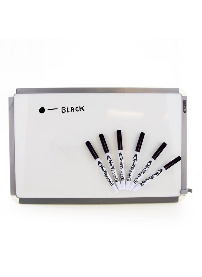 بازيك بروداكتس قلم تحديد Bazic Dry Erase Marker أسود بطرف رفيع، قلم تحديد للسبورة البيضاء، أقلام تحديد منخفضة الرائحة للسبورة البيضاء للمستلزمات المدرسية المكتبية (4/عبوة)، عبوة واحدة  - Image 2