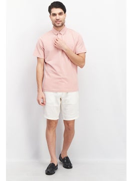 Tailor Vintage Men Regular Fit Short Sleeve Chest Pocket Polo Shirt, Pink  - Image 4