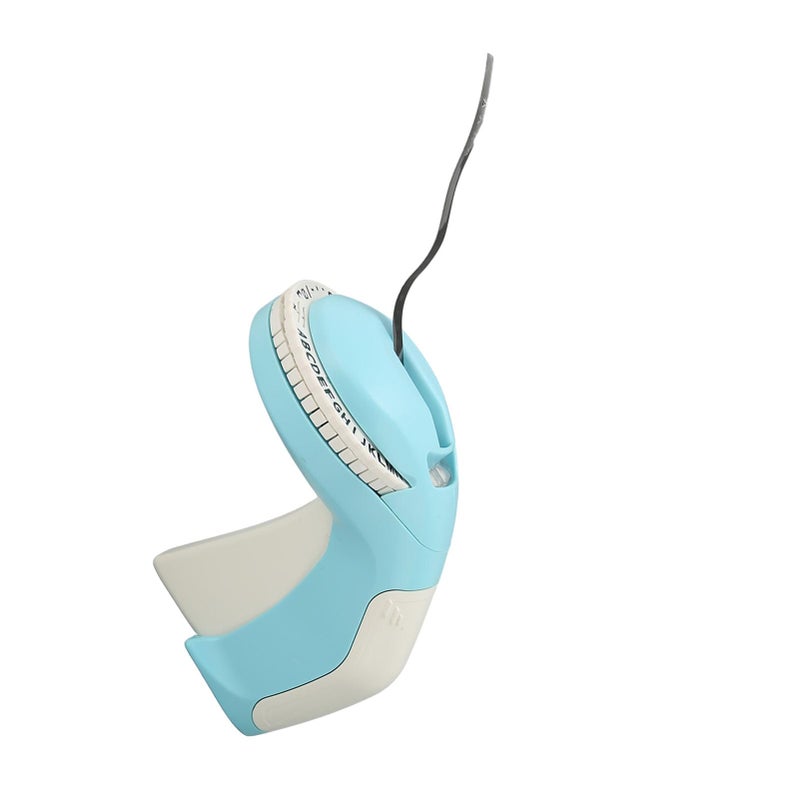 طابعة ملصقات يدوية محمولة 47 حرفًا أداة DIY للحرف التنظيم المنزلي أزرق - Image 3