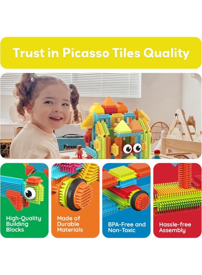 PicassoTiles Magnetic Blocks Hedgehog Set 120-Pieces | Magnetic Tiles | STEM Toys | Educational Toy Set | Stacking Blocks | Enhance Problem-solving Skills & Fine Motor Skills | Improves Coordination & Creativity | Gift for Kids and Toddlers | Construction Building Set for Child Brain Development - Image 2