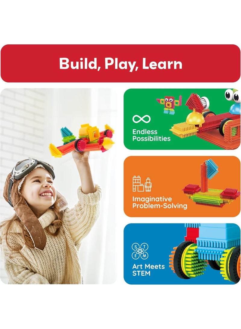 PicassoTiles Magnetic Blocks Hedgehog Set 120-Pieces | Magnetic Tiles | STEM Toys | Educational Toy Set | Stacking Blocks | Enhance Problem-solving Skills & Fine Motor Skills | Improves Coordination & Creativity | Gift for Kids and Toddlers | Construction Building Set for Child Brain Development - Image 3