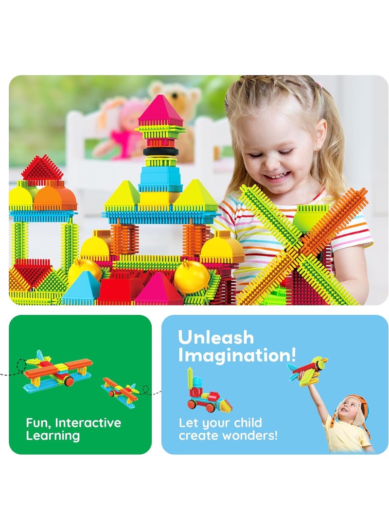 PicassoTiles Magnetic Blocks Hedgehog Set 120-Pieces | Magnetic Tiles | STEM Toys | Educational Toy Set | Stacking Blocks | Enhance Problem-solving Skills & Fine Motor Skills | Improves Coordination & Creativity | Gift for Kids and Toddlers | Construction Building Set for Child Brain Development - Image 4