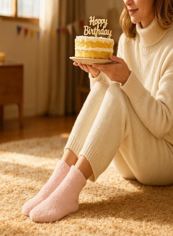 جيوجا جوارب جيوجا النسائية الناعمة، 3 أزواج، هدية مثالية لأعياد الميلاد، جوارب ناعمة ودافئة لا تتساقط، جوارب نوم سميكة (لون وردي) - Image 4